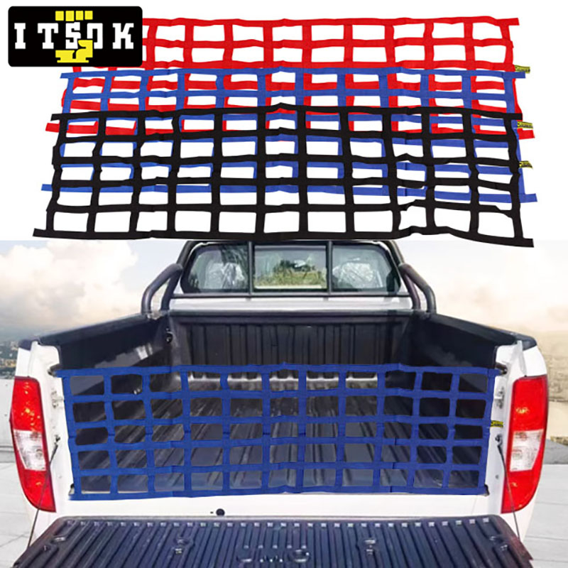 【ITSOK】4x4 pickup universal tailgate netting rear cover hilux