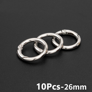 5Pcs/Pack Metal O Ring Spring Clasp Operable Round Carabiner Keychain Clips  Hook Dog Chain DIY Jewelry Buckle Connector