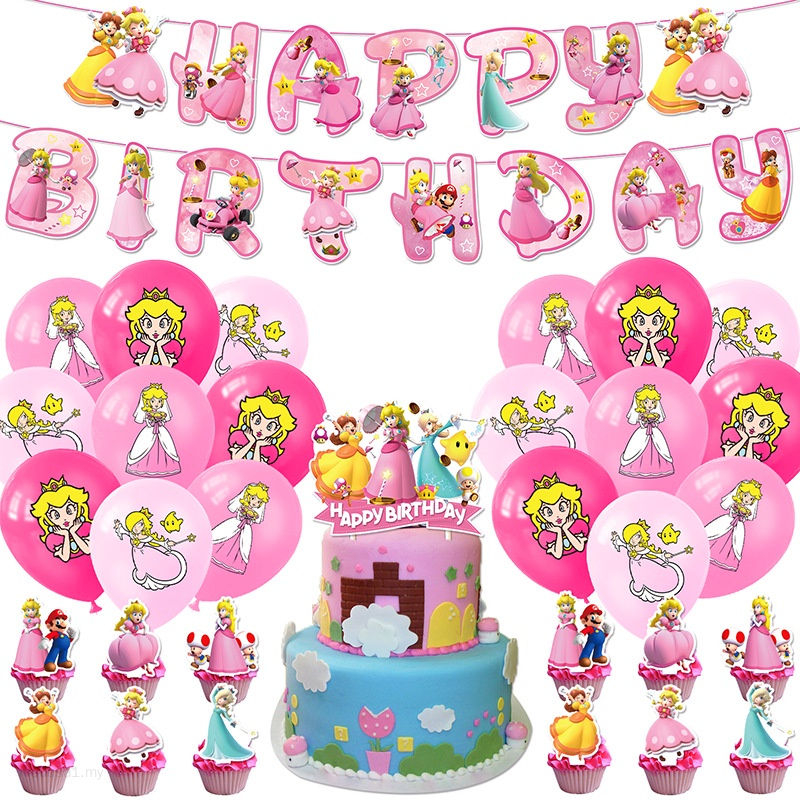 Geburtstag Dekoration Set 30-teilig | Latex Ballons, Banner & Cake Topper Für Kinderpartys