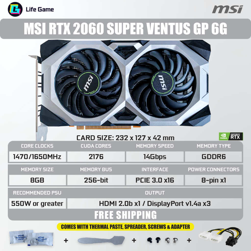 Buy graphic card msi rtx 2060 Online With Best Price, May