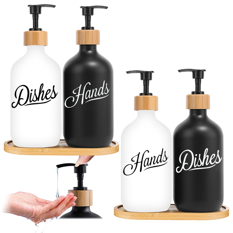 Kitchen Sink Dish Soap Dispenser Matte Black Refillable Hands Soap
