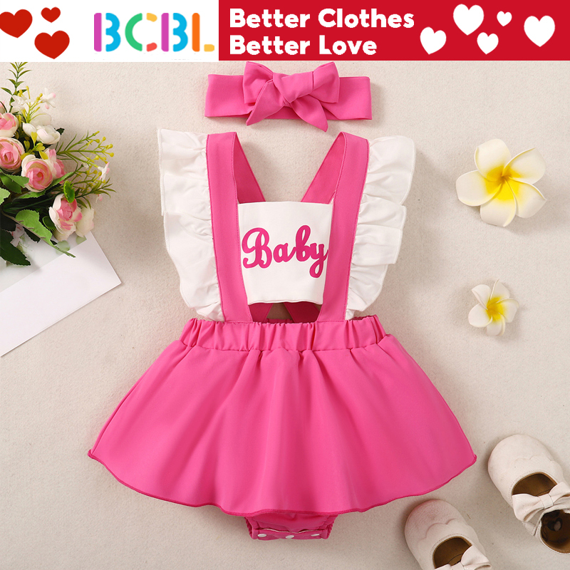 BCBL Barbie Dress for Baby Girl Pink Sleeveless Backless Baby Girl