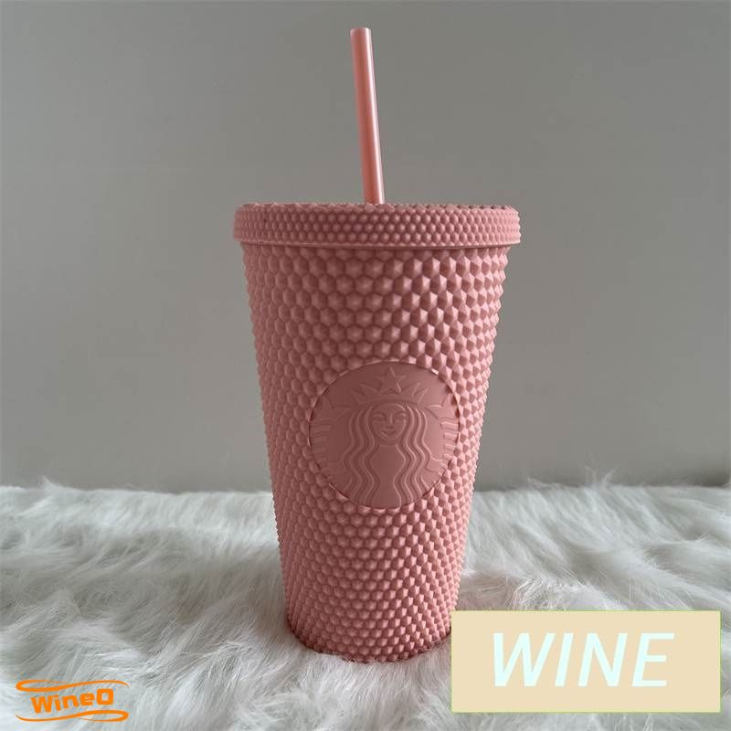 【Mini size 】473ml Starbucks Tumbler Reusable Straw Cup Barbie Pink ins ...