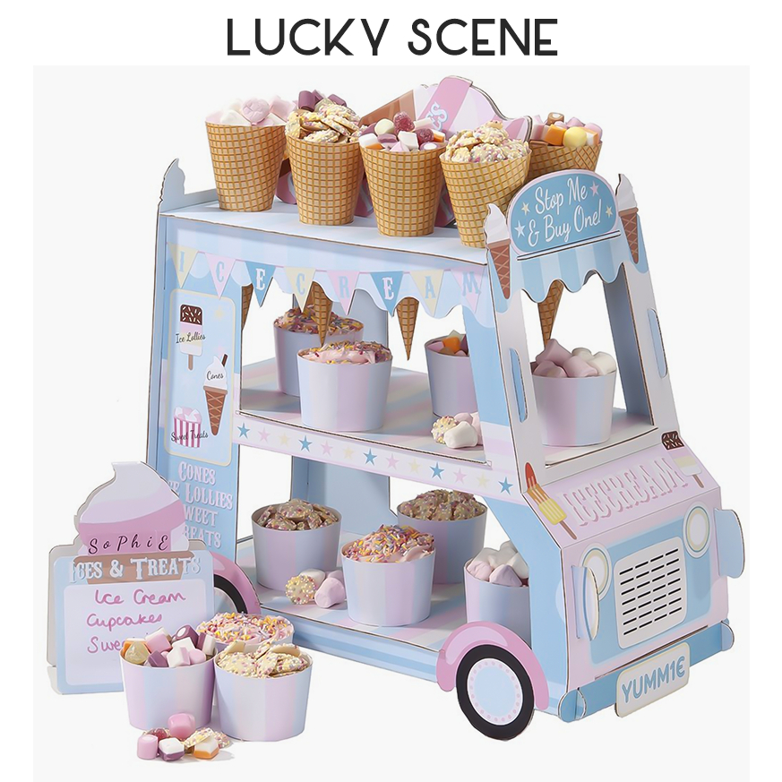 Street Ice Cream Car Truck Dessert Truck Cake Tray Cake Tray Party ...