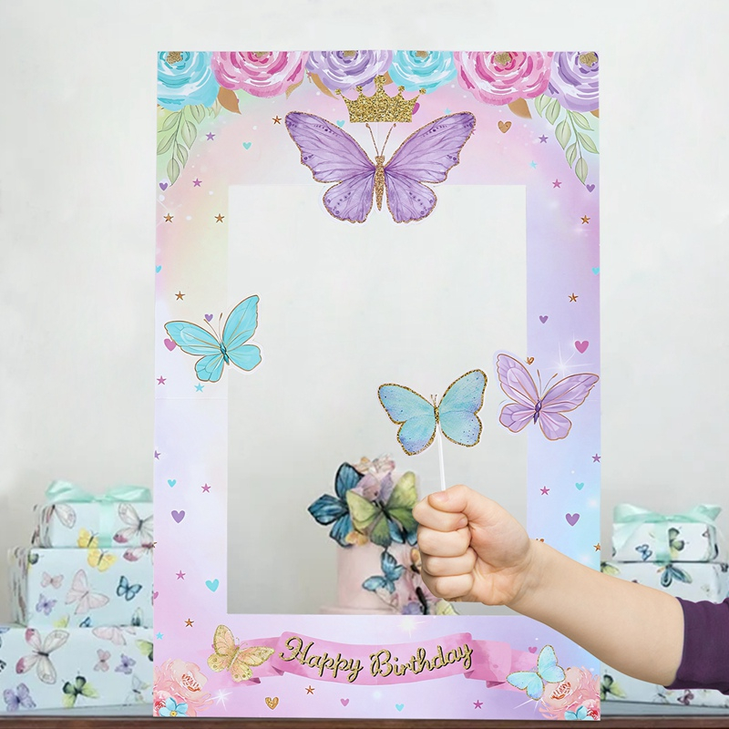 Butterfly Frame Photo Prop Birthday Butterfly Theme Photo Frame Decor ...