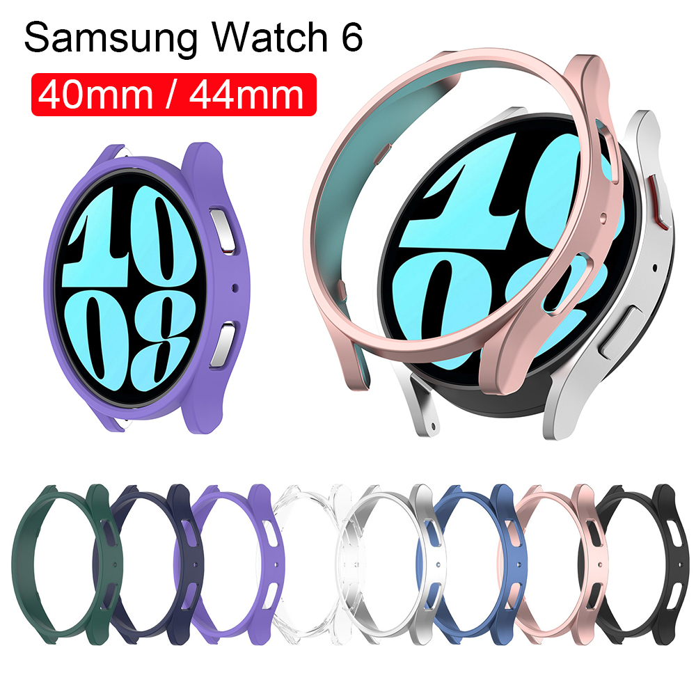 For Samsung Galaxy Watch 6 44mm 40mm case PC bumper frame colorful 2023 new smart watch cover