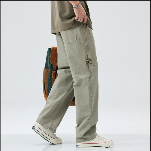 Loose straight trousers men's casual pants Fashion brand ruffian ...