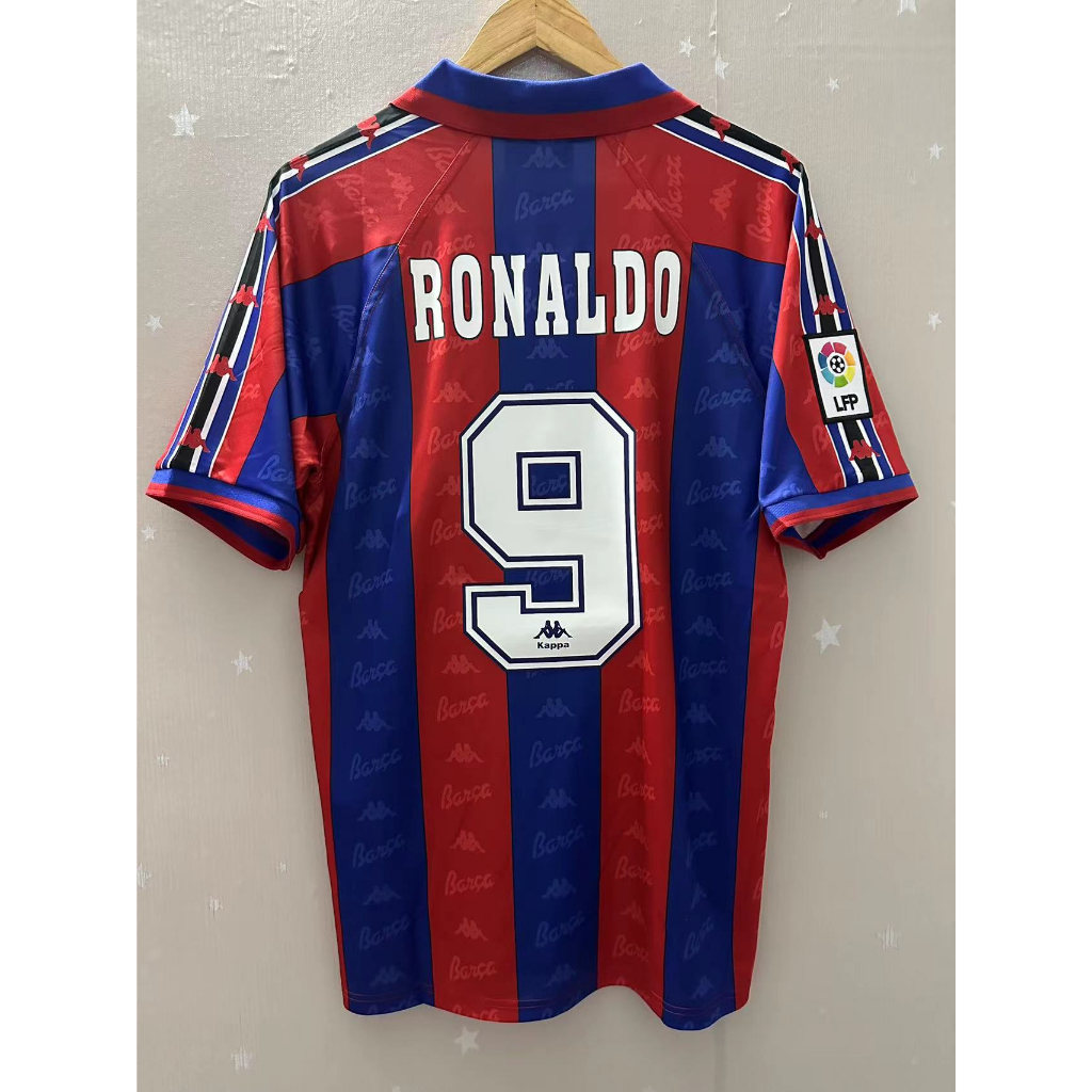 9697 Barcelona RONALDO STOICHKOV Top Quality Home Retro Soccer Jersey