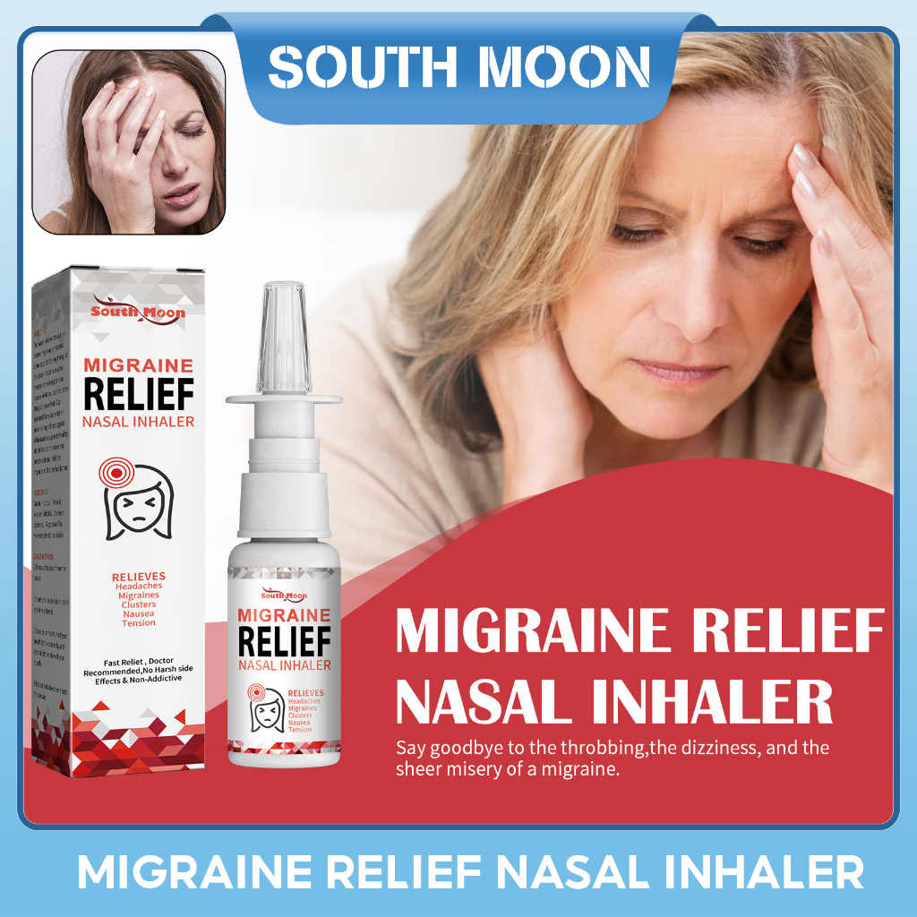 South Moon Relieve Headache Nasal Spray 30ml Migraine Relief Nasal