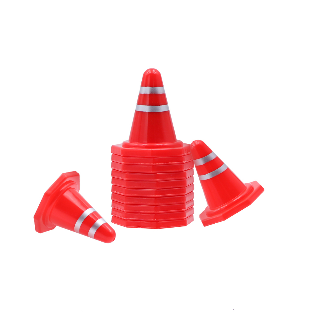 20PCS Plastic Traffic Cone Roadblock for 1/10 1/12 MN99S MND90 MN86