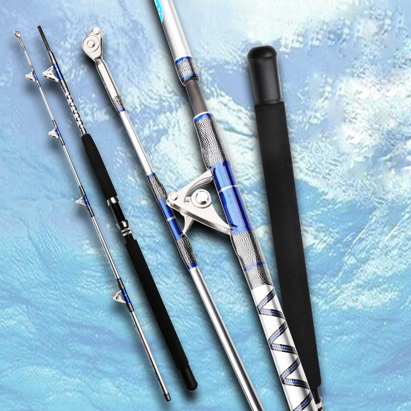 Heavy Duty Boat Fishing Rod 1.98m 2.1m Jigging Trolling With Roller