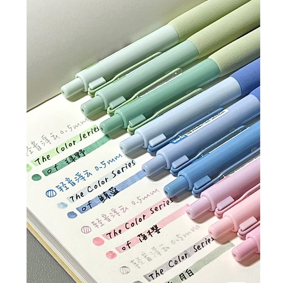 Ohaya 4Pcs/Box Super Soft Floating Cloud Pen Silent Press Pen 0.5mm st ...