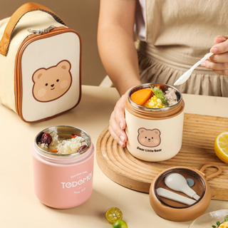 BIGSPOON 2-Layer Keep Warm Lunch Box Thermos Lunch Container Insulated Food  Flask Bekas Makanan Tahan