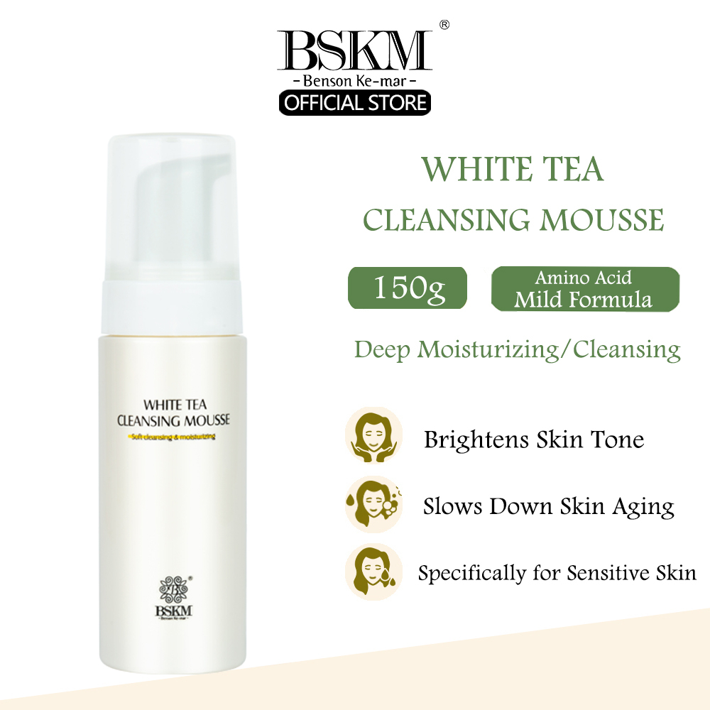 BSKM Amino Facial Wash White Tea Facial Cleanser Foam Anti Acne