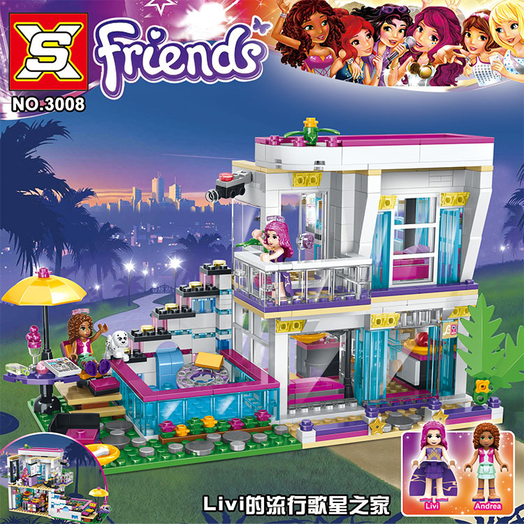 Compatible with Lego Girls Good Friends Big Songs Star Livi House ...