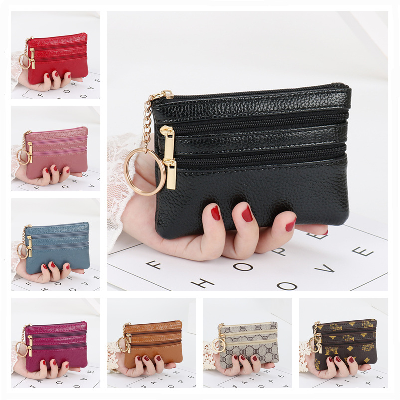 Woman Girl Soft Leather Short Coin Purse Multifunctional Small Wallet
