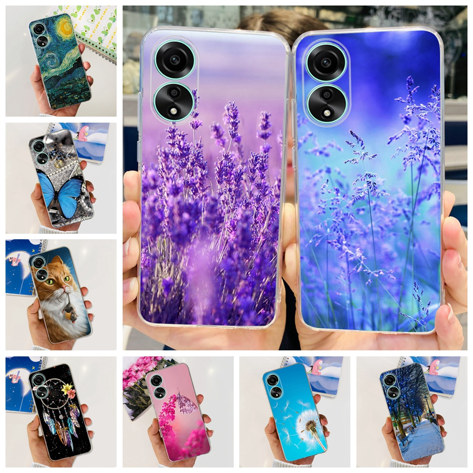 For OPPO A78 5G Case Cover OPPO A78 Capas New Phone Bumper Shockproof  Transparent Multicolor Clear