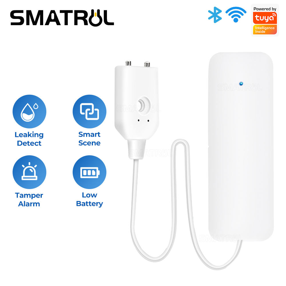 SMATRUL Tuya Smart Wifi Water Leak Sensor Flooding Detector Smart life