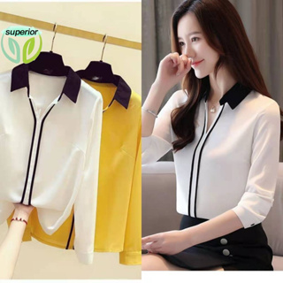 2023 Satin Long Sleeve Women's Shirts New Chic Office Lady Blouses