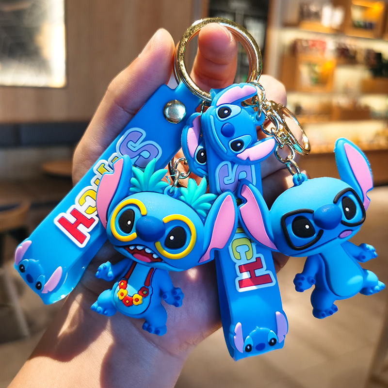 4 Style 8cm Lilo & Stitch Anime Figure Stitch Key Chain Accessories