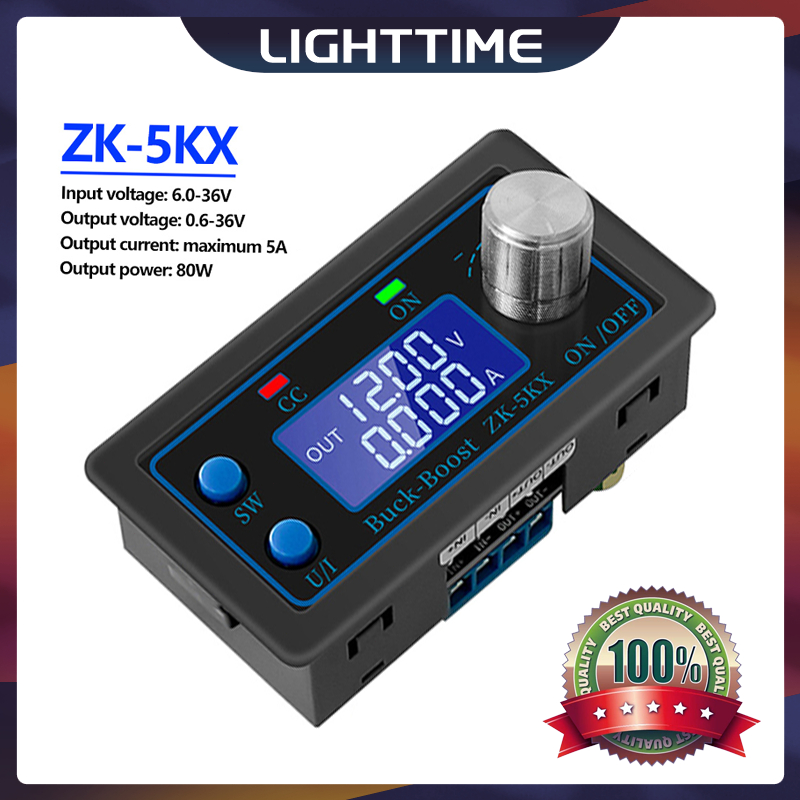 ZK-5KX CNC DC Automatic Buck Boost Converter DC CV 0.6-36V 5A 80W Power