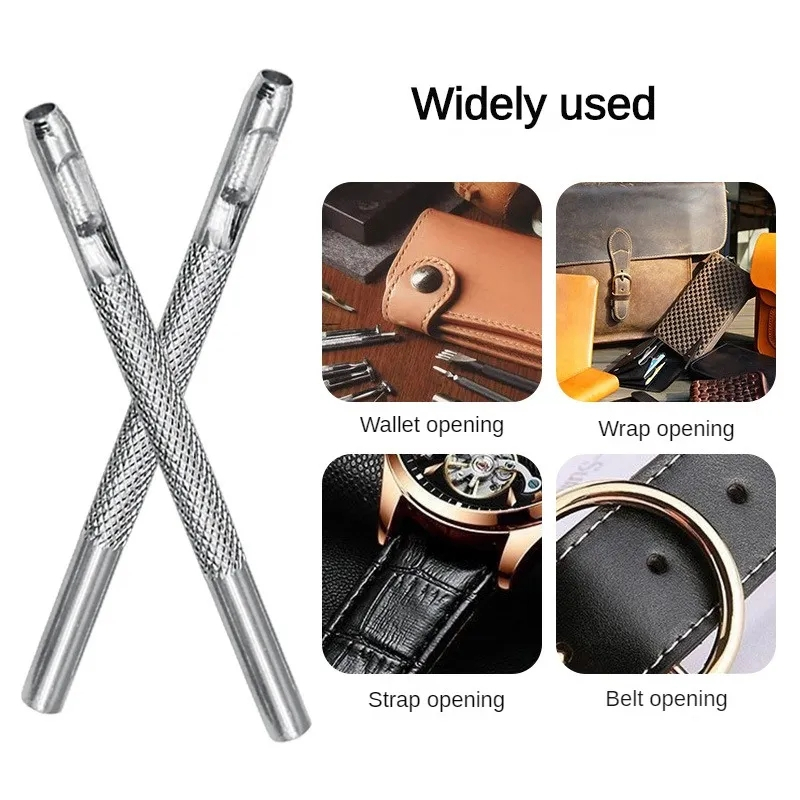 Leather hollow punch Perforated leather belt Watch strap Wallet High