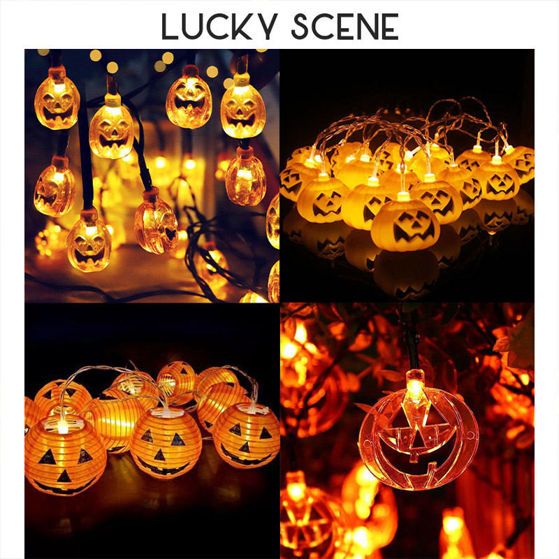 Pumpkin String of Lights Halloween Bar Decoration Haunted House Pendant