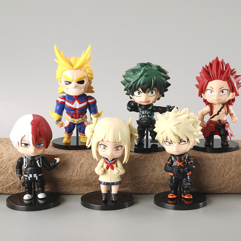 Jiumaocleu My Hero Academia Figure 7.5-10.5cm Todoroki Deku Bakugou Uraraka Dabi Kirishima Momo MHA Figure Set