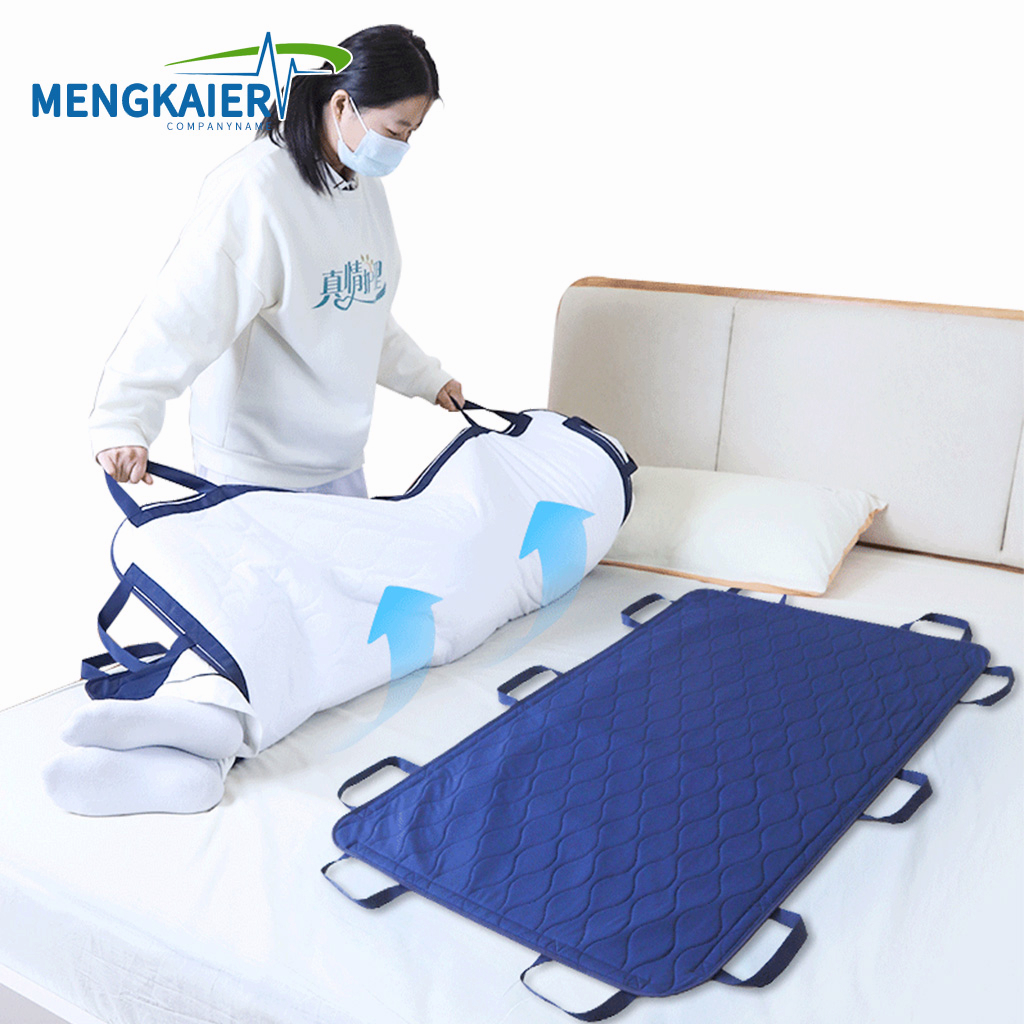 [local delivery]Multipurpose Positioning Bed Pad with Reinforced Handles - Reusable &amp; Washable Transfer Sheet - katil dan tilam washable underpad lapik tilam hospital 80*120cm