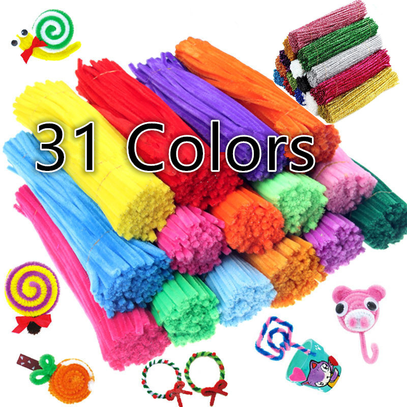 20pcs Diy Craft Chenille Sticks Pipe Cleaner Rod Chenille Stems