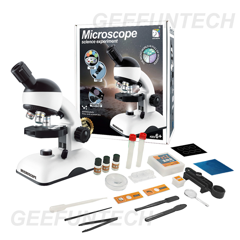 1200X Microscope Kit Student Science Education Kids Intelligence ...
