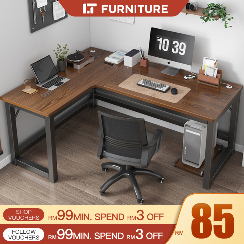 Office Table L Shape Computer Table Carbon Fiber Gaming Table 120/140