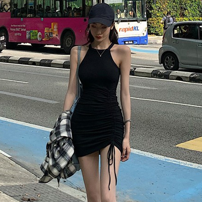 little black dress plus size woman dress korean style sexy night