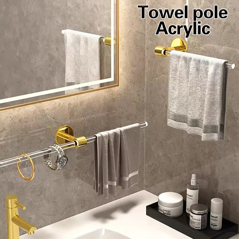 Acrylic+stainless steel30/40/50cm Extra Long Double Pole Bathroom Towel