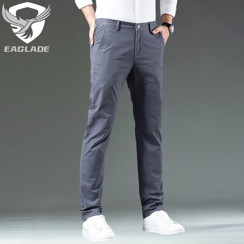 EAGLADE Slacks Casual Cargo Pants for Men in Grey | Shopee Malaysia