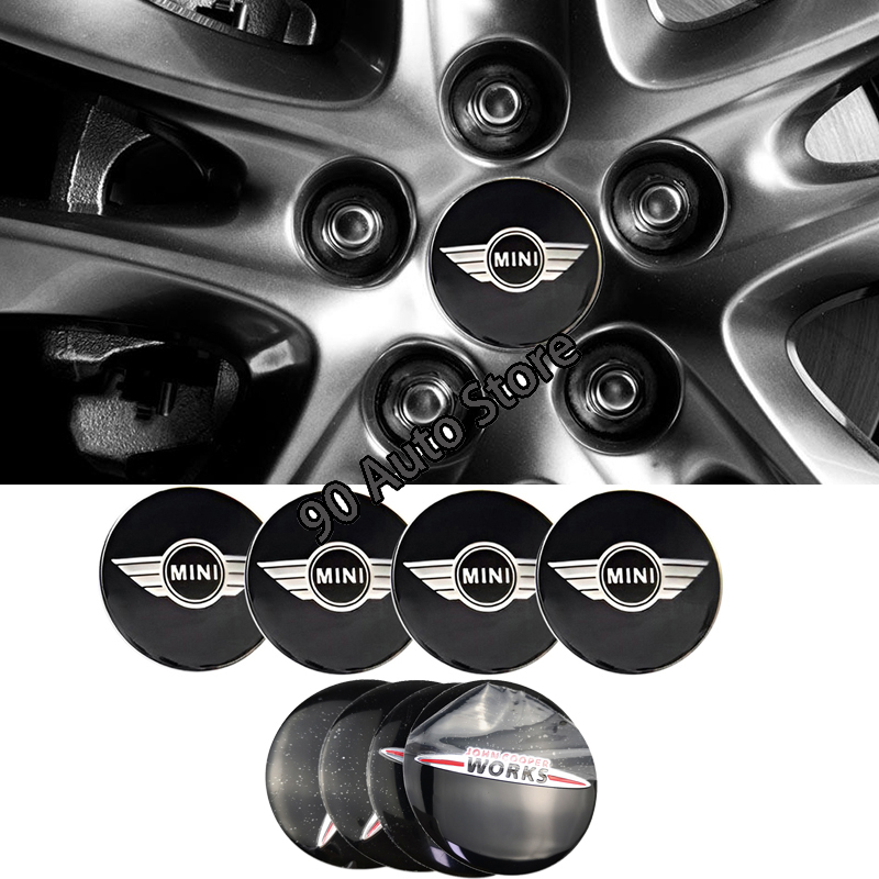 4PCS 60mm 65mm For MINI Coopers JCW R56 R50 F56 Car Wheel Emblem Tyre ...