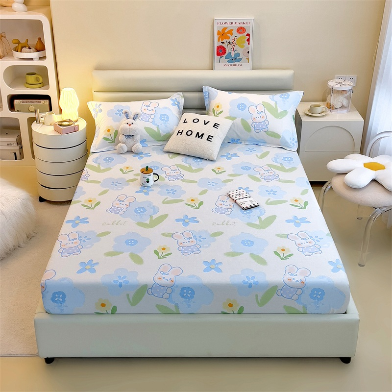 DANSUNREVE cotton bedsheet floral case fitted cadar murah flower design ...