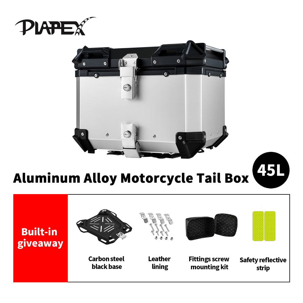Box Motor PLAPEX Motorcycle Box Storage Motorcycle Box Aluminum