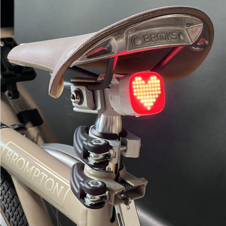 Brompton Smart Bike Tail Light with Brake Sensor Hidden AirTag Holder