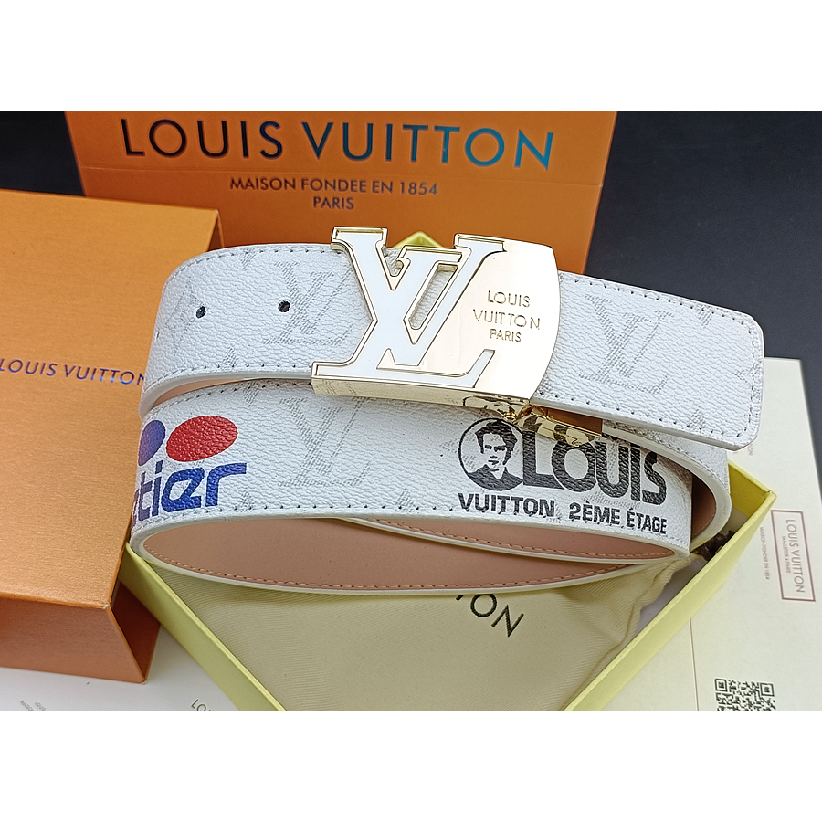 Shop Louis Vuitton Men's White Belts