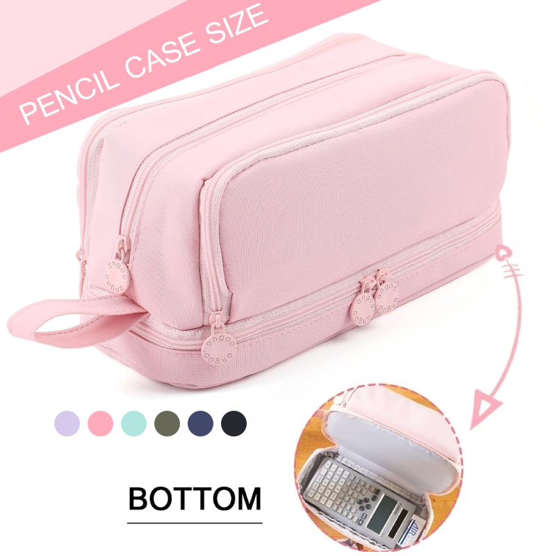 MALAYSIA READY STOCK INS badge canvas pencil case pencil case super large  capacity cute girl Korean pencil case