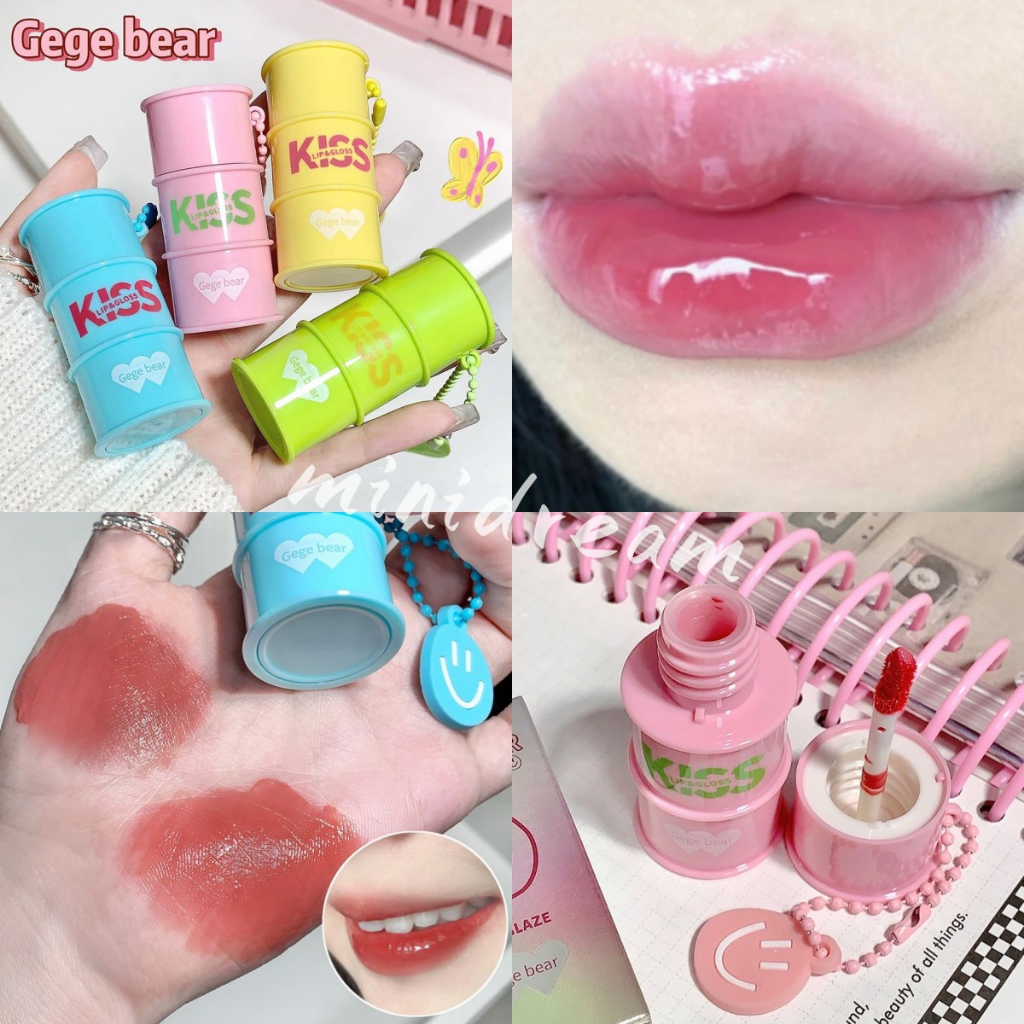 GEGE BEAR Mirror Lip tint Moisturizing Long Lasting Lipstick high gloss