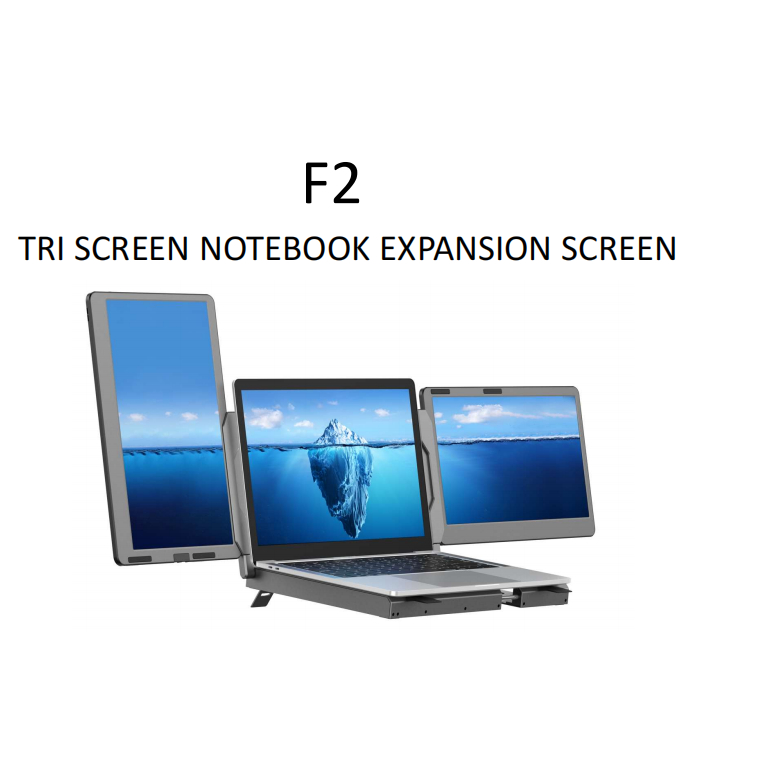 OFIYAA F2 14 inch rotatable dual screen computer screen extender laptop ...