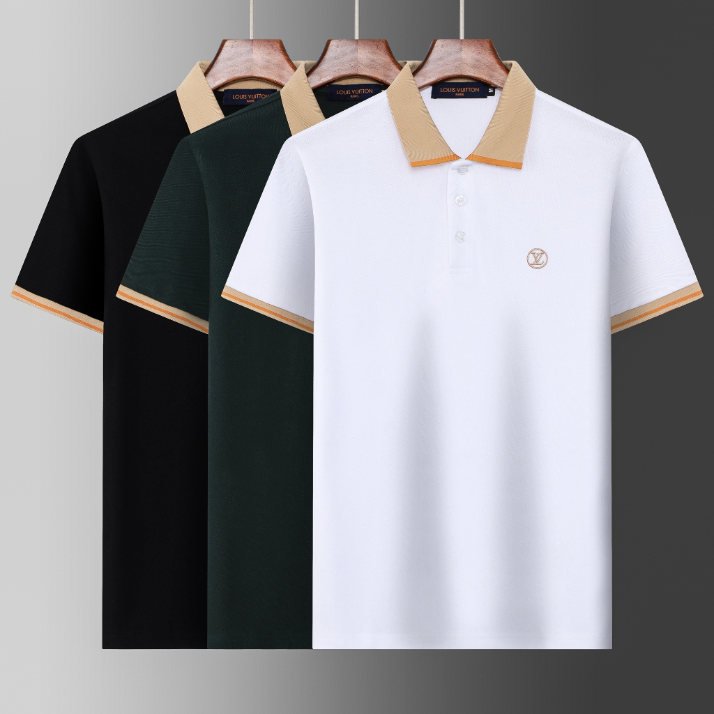 Louis Vuitton Short Sleeves Tshirt Polo, White, XXXL