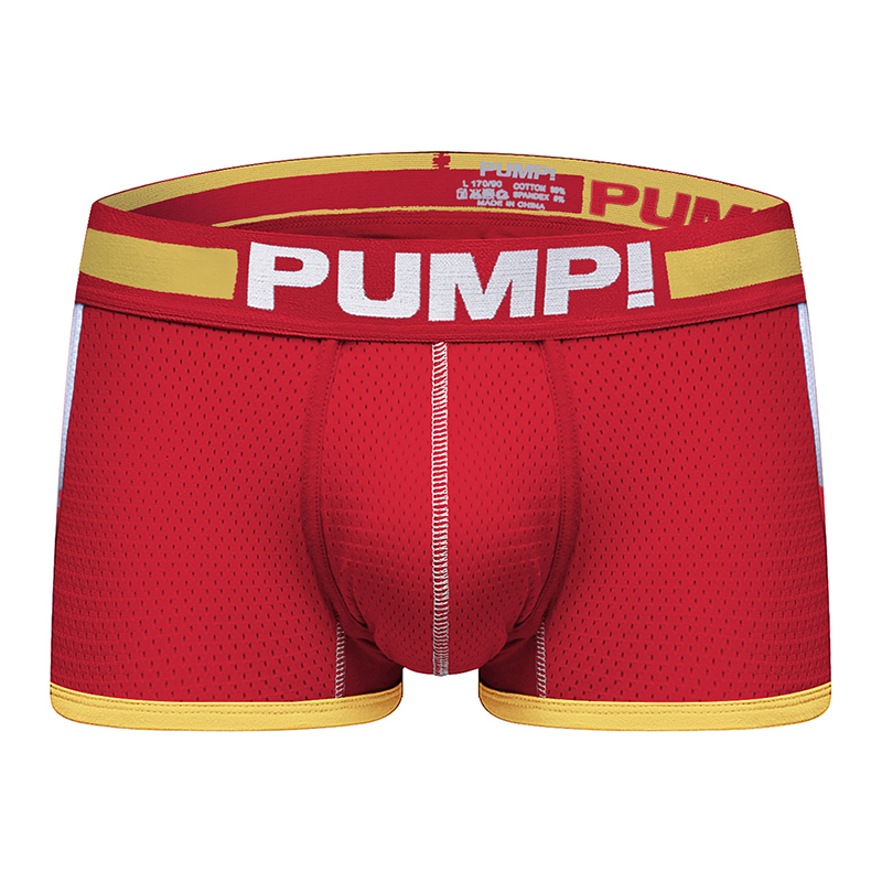 ORLVS] pump Men Underwear Men's boxer briefs Mesh Breathable