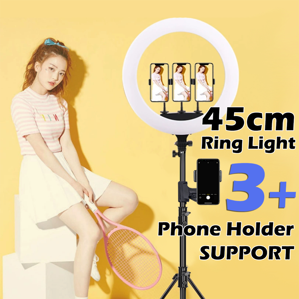 18 inch LED Ring Light Dimmable Photography Studio Video for Make Up ...