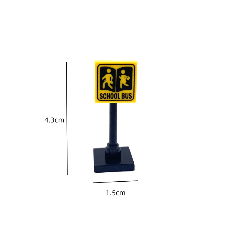 Traffic Road Sign Block Brick City Street View Accessories Direction ...