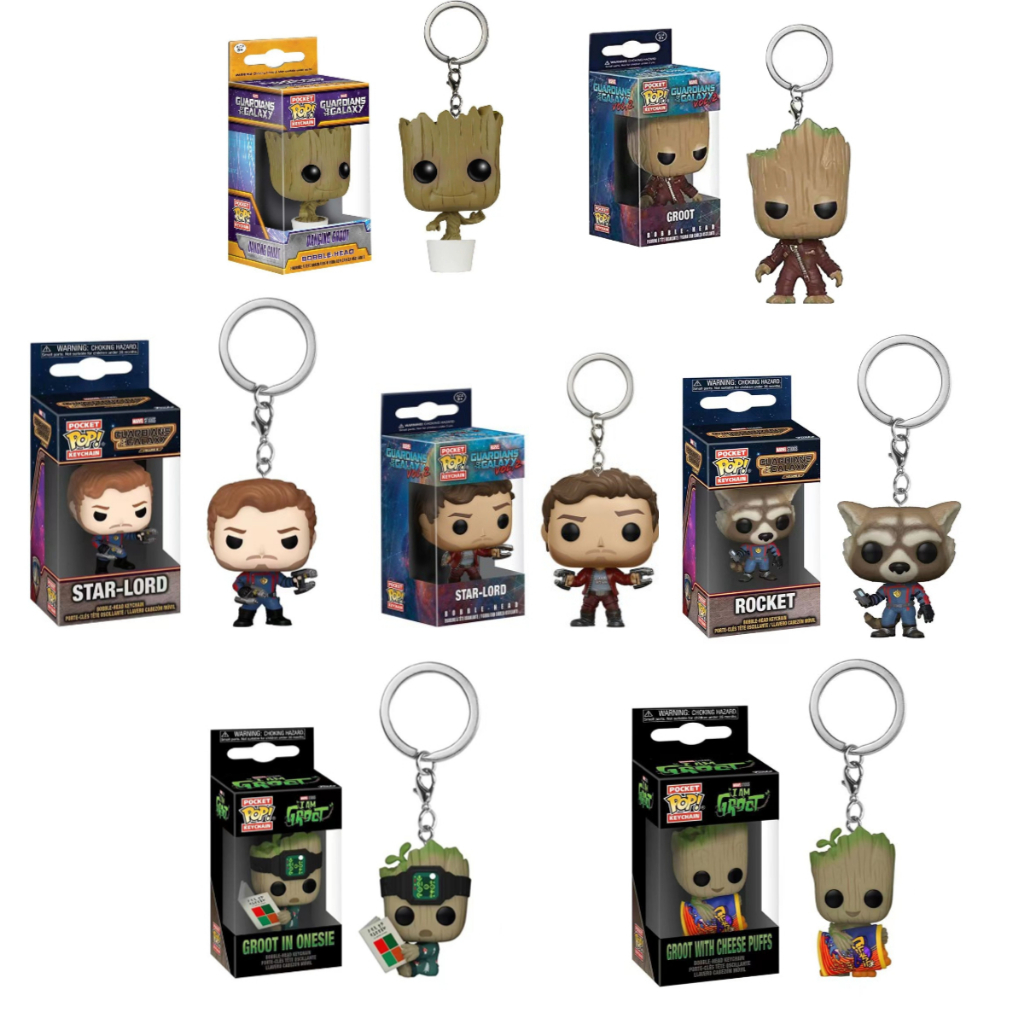 Funko Pop! Keychain Guardians of the Galaxy Star-Lord Groot Rocket Raccoon  Keyring Doll Toys | Shopee Malaysia
