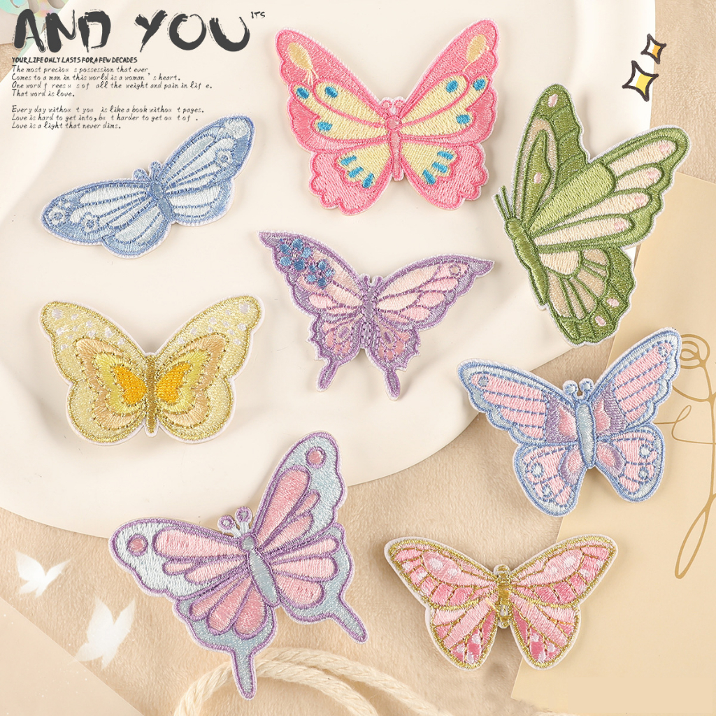 Selfadhesive Butterfly Patches For Clothes Embroidery Applique Clothes