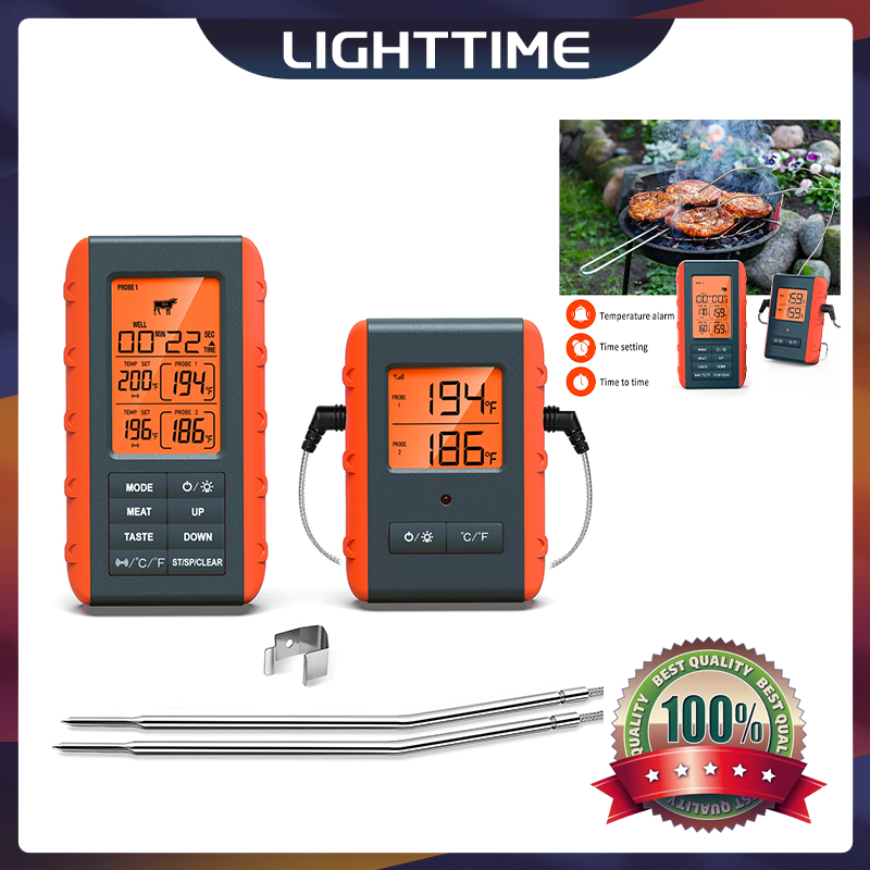 150M Wireless Digital Multifunctional Kitchen Food Thermometer Dual ...